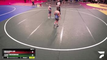 110 lbs Cons. Round 2 - Cade Heidebrink, Adrian vs Bronsen Lee, Westfield