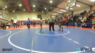 67 lbs Quarterfinal - Kyree Hall, Barnsdall Youth Wrestling vs Jaxsen Woolman, Vinita Kids Wrestling