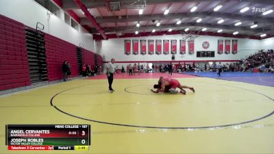 197 lbs Champ. Round 2 - Angel Cervantes, Bakersfield College vs Joseph Robles, Victor Valley College