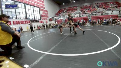 76 lbs Rr Rnd 1 - Hunter Estraca, Mustang Bronco Wrestling Club vs Paisley Jones, Tecumseh Youth Wrestling