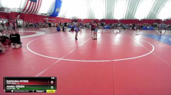 135 lbs Round 2 (6 Team) - Dayauna Myers, Team Gold vs Maria Green, Team Pink