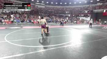 210 lbs Champ. Round 1 - Austin Lopez-Holguin, Pewaukee Youth Wrestling Club vs Andrew De Leon, Luxemburg-Casco Wrestling Club