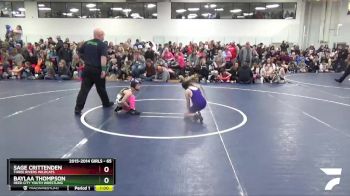 65 lbs Champ. Round 1 - Sage Crittenden, Three Rivers Wildcats vs Baylaa Thompson, Reed City Youth Wrestling