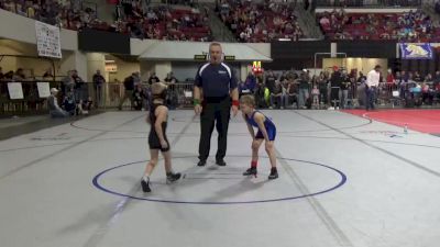 52 lbs Champ. Round 2 - Maclain Wilcox, Heights Wrestling Club vs Calvin Snipes, North Montana Wrestling Club
