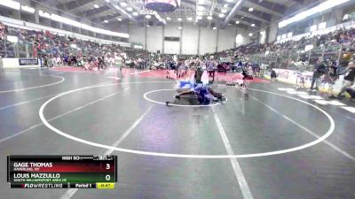 138 lbs Cons. Round 6 - Gage Thomas, Haverling, NY vs Louis Mazzullo, South Williamsport Area Hs