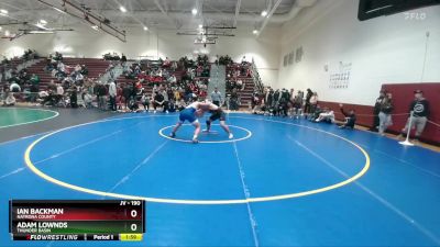 190 lbs 1st Place Match - Adam Lownds, Thunder Basin vs Ian Backman, Natrona County