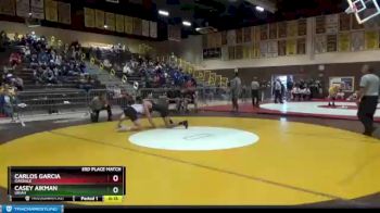 160 lbs 3rd Place Match - Carlos Garcia, Oakdale vs Casey Aikman, Ukiah