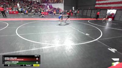 85 lbs Quarterfinal - Lucca Grosse, Kickapoo-La Farge vs Ayda Miller, Victory School Of Wrestling