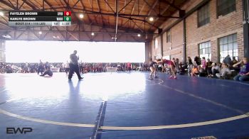 110 lbs Semifinal - Fayelen Brown, Sperry Wrestling Club vs Karlye Brown, Wagoner Takedown Club