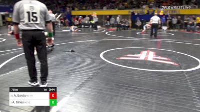 75 lbs Round Of 32 - Andrew Sardo, Methacton vs Austin Sines, Meyersdale