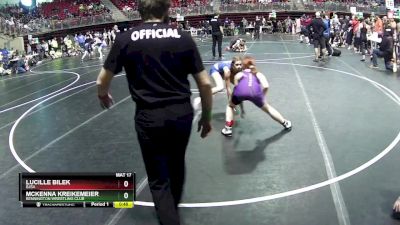 113 lbs Cons. Round 2 - McKenna Kreikemeier, Bennington Wrestling Club vs Lucille Bilek, BJSA