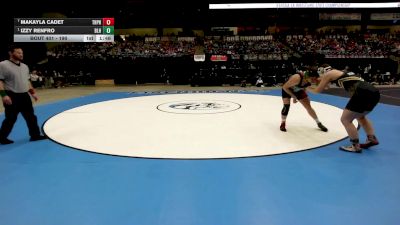 190 lbs 1st Place Match - Izzy Renfro, Basehor-Linwood HS vs Makayla Cadet, Topeka-Highland Park HS