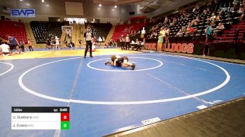 55 lbs 2nd Place - Uriah Guebara, Maize Wrestling Club vs James Evans, Bartlesville Wrestling Club