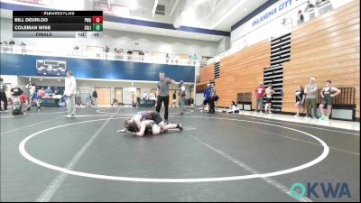 105-110 lbs Final - Bill Deurloo, Perry Wrestling Academy vs Coleman Wise, Salina Wrestling Club