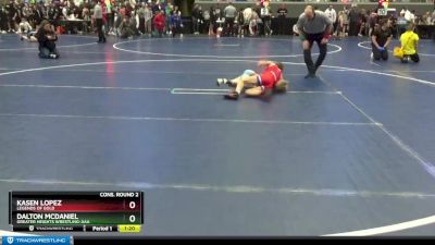 80 lbs Cons. Round 2 - Kasen Lopez, Legends Of Gold vs Dalton McDaniel, Greater Heights Wrestling-AAA