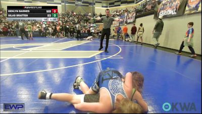 90 lbs Rr Rnd 3 - Deklyn Barnes, Harrah Little League Wrestling vs Silas Bratten, Blaine County Grapplers