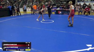 92 lbs Cons. Round 4 - Maddux Rabczak, IL vs Lincoln Whitcome, IA