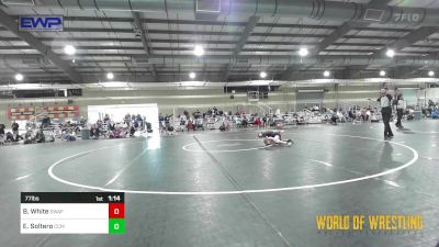 77 lbs Quarterfinal - Bristol White, Spartan Wrestling Fort Smith vs Elaina Soltero, Central Coast Most Wanted