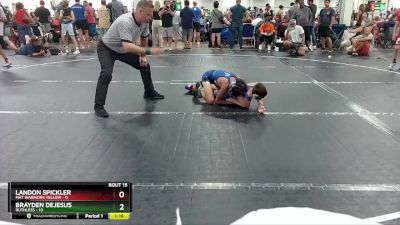 80 lbs Round 5 (6 Team) - Landon Spickler, Mat Warriors Yellow vs Brayden DeJesus, Ruthless