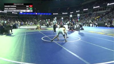 150 lbs Consi Of 32 #2 - Kaileb Cadena, Bakersfield Christian (CS) vs Paul Johnson, Elk Grove (SJ)