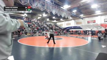 130 lbs 1st Place Match - Marley Nelson, Santa Ana vs Sanai Villagran, Centennial (Corona)