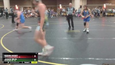 150 lbs Quarterfinals (8 Team) - Jaxson Belin, Roundtree WA vs Roenin Hickey, Untouchables Purple