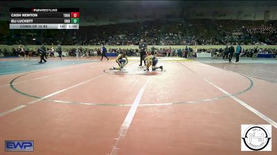 140 lbs Consi Of 16 #2 - Cash Newton, Tough N Technical Wrestling Club vs Eli Luckett, Enid Junior High