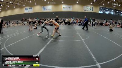 130 lbs Round 4 (6 Team) - Maddox White, Mat Assassins Black vs Leonidas Fonseca, Kardiac Kidz