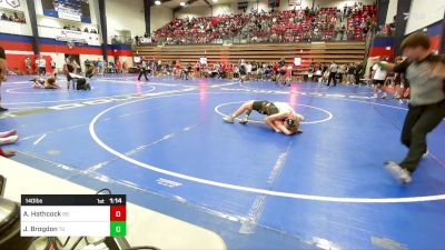 140 lbs Quarterfinal - Andyn Hathcock, Sand Springs HS vs Jaxon Brogdon, Tulsa Union