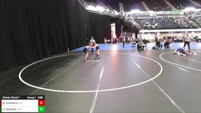 5th - 6th grade - 108 Champ. Round 1 - Brody Andrews, Iowa vs Henry Goodner, Hawkeye Wrestling Academy