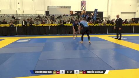 Mathéo Gozhdari vs Christian Edward Richer 2024 World IBJJF Jiu-Jitsu No-Gi Championship