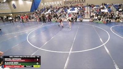 125 lbs Cons. Round 2 - Brynli Jeppesen, Sanderson Wrestling Academy vs Eleanor Bird, Wasatch Wrestling Club