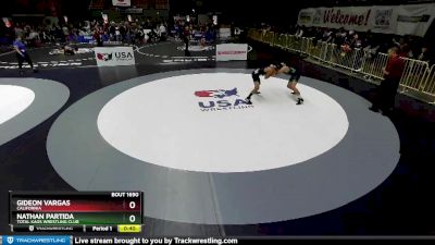 130 lbs Cons. Round 2 - Nathan Partida, Total Kaos Wrestling Club vs Gideon Vargas, California