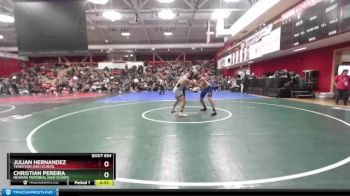 192 lbs Cons. Round 2 - Christian Pereira, Newark Memorial High School vs Julian Hernandez, Tennyson High School