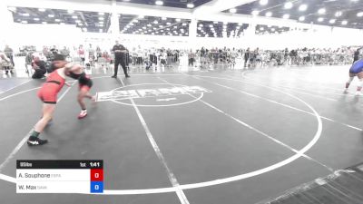 95 lbs Consolation - Aidan Souphone, Espana WC vs William Max, Savage House WC