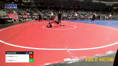 85 lbs Consi Of 8 #2 - Hudson Moore, Tonganoxie Wrestling Club vs Gannen Majka, Black Fox Academy