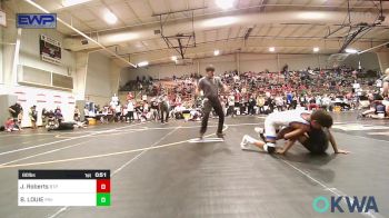 80 lbs Consi Of 8 #2 - Jonah Roberts, Tulsa Blue T Panthers vs BISHOP LOUIE, Pin-King All Stars