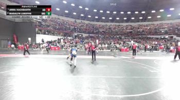 138 lbs Champ. Round 2 - Anna Hackbarth, Sabercats vs Madalyn Luedtke, Mukwonago Wrestling Club