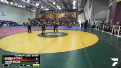 285 Boys Cons. Round 3 - Ricardo Spittler, Otay Ranch vs Triston Savaiki, El Camino