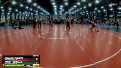 130 lbs Rd# 6- 9:00am Saturday Final Pool - Aaron McDonald, East Coast Elite vs Callahan Earnest, Oklahoma Elite