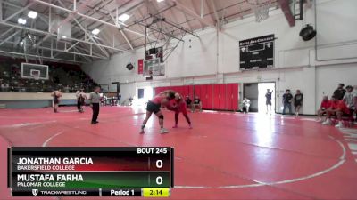 285 lbs Semifinal - Mustafa Farha, Palomar College vs Jonathan Garcia, Bakersfield College