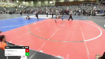 57 lbs Consi Of 4 - Ruben Aslanyan, Wrightwood Wrestling Club vs Wade Plum, Cloverdale Wresting Club