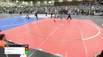 57 lbs Consi Of 4 - Ruben Aslanyan, Wrightwood Wrestling Club vs Wade Plum, Cloverdale Wresting Club