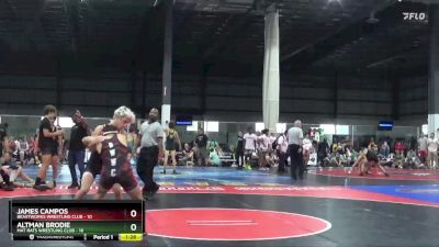 138 lbs Placement Matches (8 Team) - James Campos, BEASTWORKS WRESTLING CLUB vs ALTMAN BRODIE, MAT RATS WRESTLING CLUB