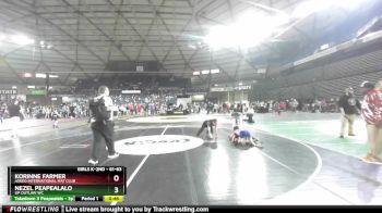 61-63 lbs Round 4 - Korinne Farmer, Askeo International Mat Club vs Nezel Peapealalo, UP Outlaw WC