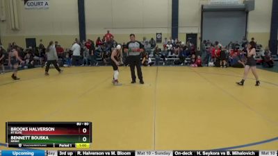 80 lbs Round 2 - Bennett Bouska, NEIWC vs Brooks Halverson, RT Elite