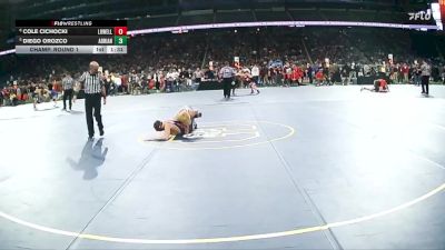 D2-120 lbs Champ. Round 1 - Diego Orozco, Adrian HS vs Cole Cichocki, Lowell HS