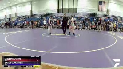 138 lbs Semifinal - Violette Lasure, WV vs Savanna Franklin, MO