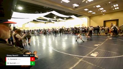 60 lbs Champ. Round 2 - Kayson Comerer, Green River Grapplers vs McCoy Surratt, Wasatch Wrestling Club