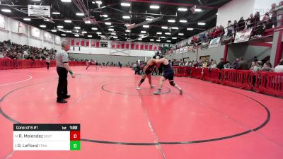 285 lbs Consi Of 8 #1 - Roberto Melendez, South Hadley vs Dillon Laffond, Franklin County